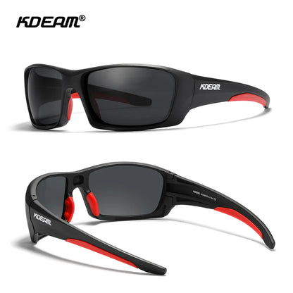 Óculos de Proteção Esportivos de Alta Qualidade KDEAM TR90 // Com Lentes Polarizadas // Ideais p/ Caminhadas e Pesca // Com Estojo c/ Zíper.