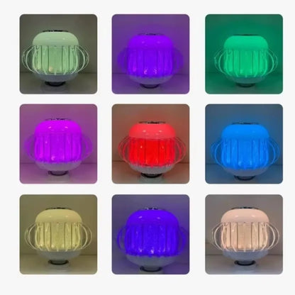 Lâmpada LED RGB c/ Controle Remoto p/ Iluminação Ambiente // Luz Branca e Alto-Falante Integrado // Bluetooth Inteligente e Soquete E27.