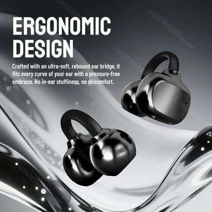 Fones de Ouvido Zombiescat B15 OWS c/ Clipe de Orelha // Som Estéreo Imersivo de 360° // Bluetooth 5.4, à Prova d'Água IPX4 // Para Esportes // TWS, s/ Fio.