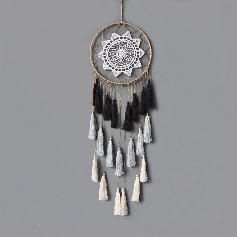 Decoração de Quarto Nordic Artilady Tassel Dream Catcher // Lindas Decorações de Boa Sorte de Quarto/sala/corredor, etc...nas Cores Rosa, Azul e Branco. Um Excelente Presente Para Decoração!!!