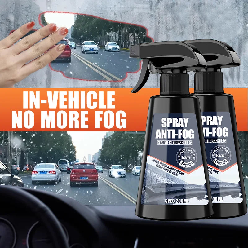 Spray Anti-chuva p/ Vidros de Carro // Agente Repelente de Água p/ Automóveis // Revestimento Impermeável, À Prova de Chuva // Antiembaçante // Limpador de Vidros Automotivo // Transparente p/ Para-Brisa.