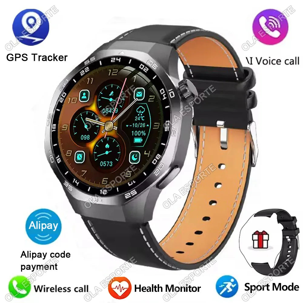 Novo Relógio Inteligente Masculino 2025 // Relógio 5 Pro // Tela AMOLED 1.52 // Chamada Bluetooth // Trajetória GPSM / NFC // Frequência Cardíaca Dinâmica // Relógios Inteligentes Island