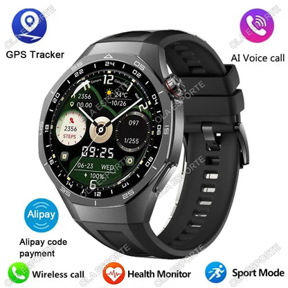 Novo Relógio Inteligente Masculino 2025 // Relógio 5 Pro // Tela AMOLED 1.52 // Chamada Bluetooth // Trajetória GPSM / NFC // Frequência Cardíaca Dinâmica // Relógios Inteligentes Island