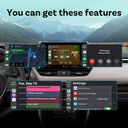 Adaptador OTTOCAST Play2Video Express Wireless // CarPlay Android Auto para Youtube, Netflix p/ Volvo Chevrolet VW CarAccessory