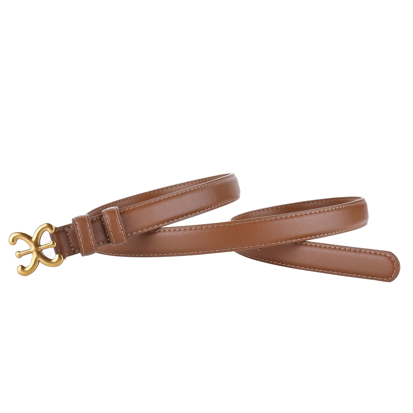 Cintos de Luxo Femininos // Elegantes e ModernosM // 1,8 cm // Cintos de Couro / Corpo // Fivela de Metal // Cabeça Adequada p/ Calças Sociais, Uso Casual