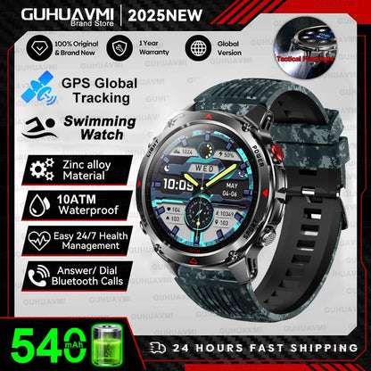 Novo Smartwatch Esportivo T-REX3 p/ Atividades ao Ar Livre (2026) com Tela HD // Resistente à Água 10ATM // Monitoramento de Oxigênio no Sangue e Chamadas