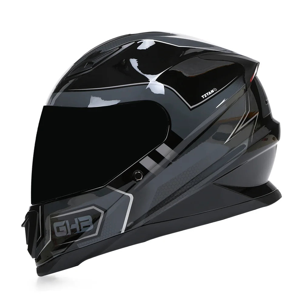 Capacete de Motociclismo Masculino e Feminino // Modelo Integral // Para Downhill e Motociclismo // Com Aprovação DOT.