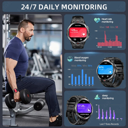 Relógio Inteligente Masculino LIGE c/ Bateria de 1100mAh // Resistente à Água 30m // Chamadas Bluetooth / Monitor de Frequência Cardíaca / Monitor de Sono e Lanterna // Ideal para Esportes.