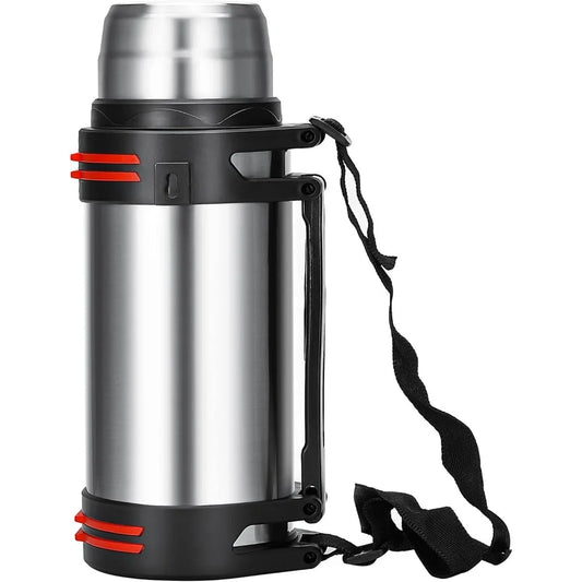 Garrafa Térmica de Aço Inoxidável c/ Grande Capacidade // Garrafa Térmica c/ Isolamento a Vácuo p/ Água // Para Viagens ao Ar Livre // Para Manter Aquecido Também