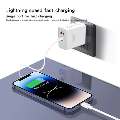 Carregador Original Xiaomi 120 W // Carregamento Rápido PD USB  2 Portas // Carregamento Rápido p/ Xiaomi, Huawei, iPhone, Samsung