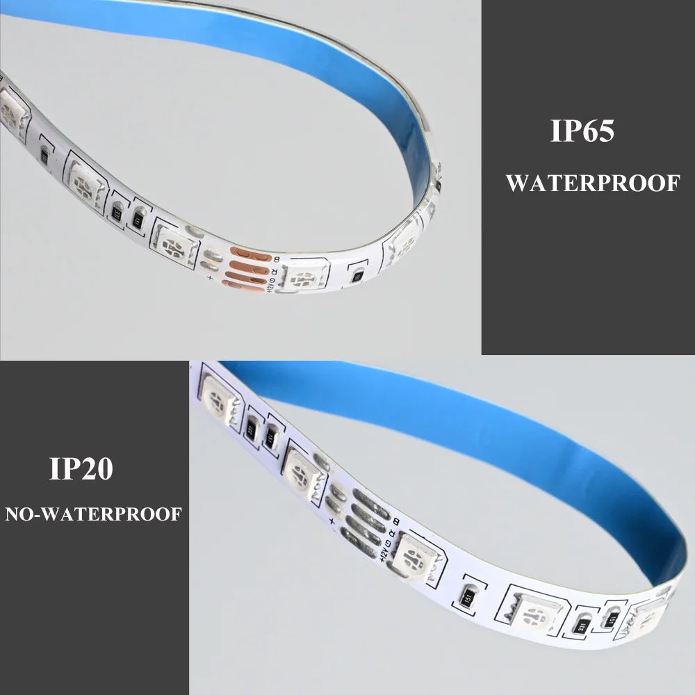 Fita de LED RGB Zigbee Tuya 12V 1m 2m 3m 4m 5m 10m Dimerizável // À Prova D'Água, Kit de Fita de LED // Compatível com Aplicativo Smart Life para Alexa Home Assistant
