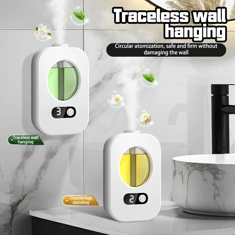 Difusor Automático de Aromaterapia // Aromatizador de Ambiente para Banheiro e Lavabo // Dispensador de Óleo Essencial e Umidificador