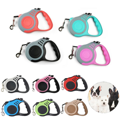 Coleira Retrátil Automática  e Durável de Nylon Forte p/ Cães // De 3m e 5m // Para Cães Pequenos, Médios e Grandes // Suprimentos p/ Animais de Estimação