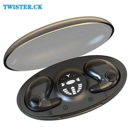 Fone de Ouvido TWISTER.CK Invisível  Estéreo Surround Md538 sem Fio Bluetooth // Som c/ Redução de Ruído // À Prova d' Água // Fone que Não incomoda o Sono. É o Máximo!!!