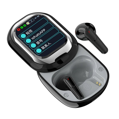 Fone de Ouvido s/ Fio Bluetooth 2025 c/ AI Tradução // Slider Design // Nova Chegada // Tela Sensível ao Toque s/ Atraso // Redução de Ruído // Bateria Longa