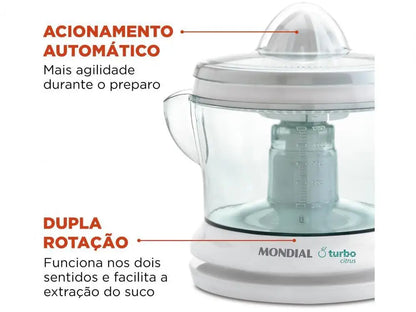 Espremedor de Frutas Elétrico Mondial // E-01 25W Branco-220V