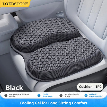 Almofada de Assento Respirável e Refrescante para o Verão // Design em Gel com Estrutura de Colmeia // Ergonômica e Confortável // Uso Universal (Carro/Escritório/Casa)