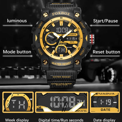 Relógios Militares Masculinos LIGE Dual Display // Natação // Relógios Grandes da Moda 50M // Relógio de Pulso Eletrônico À Prova D 'Água // Mens Montre Homme // Todo Poderoso!!!