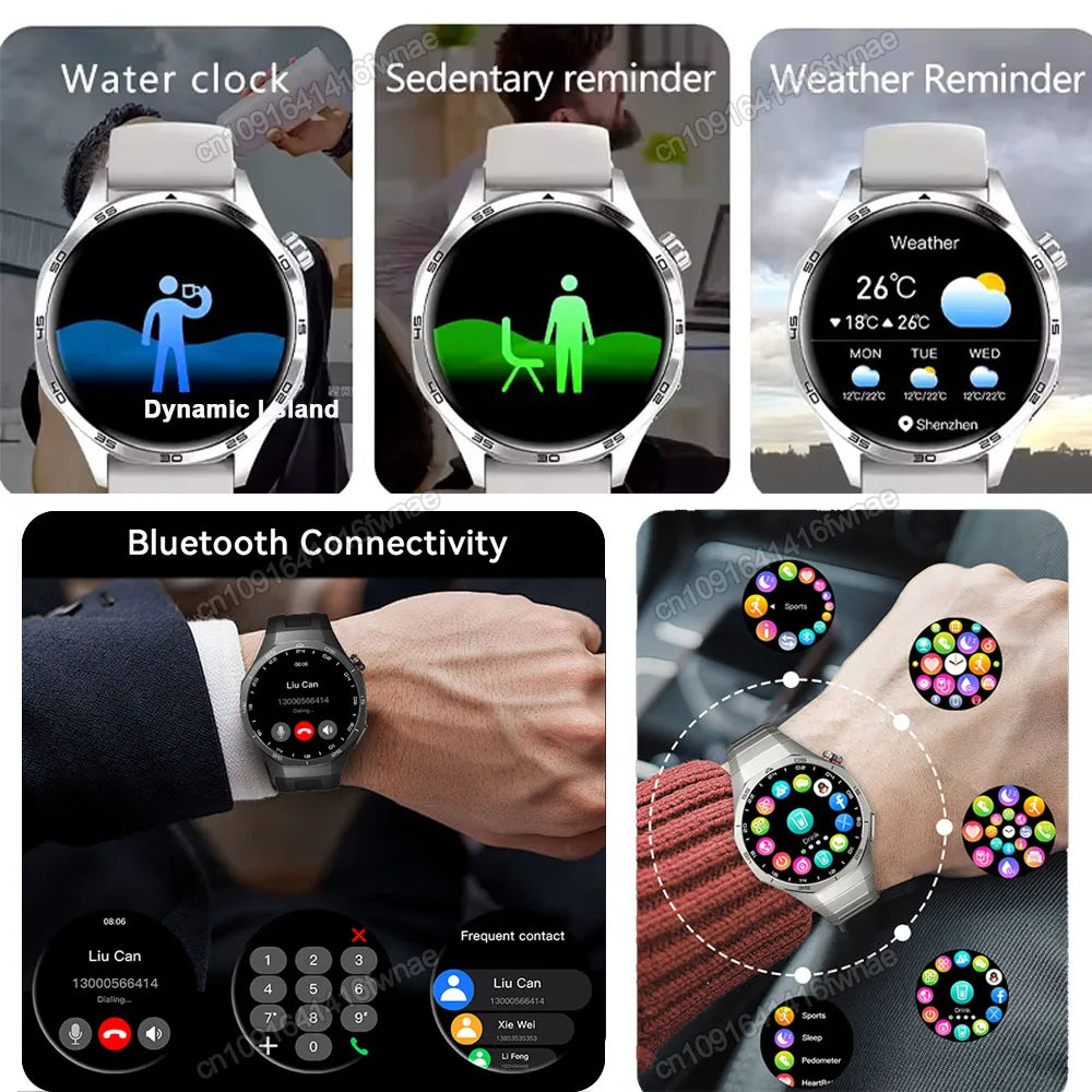 Novo Relógio Inteligente Masculino 2025 // Relógio 5 Pro // Tela AMOLED 1.52 // Chamada Bluetooth // Trajetória GPSM / NFC // Frequência Cardíaca Dinâmica // Relógios Inteligentes Island