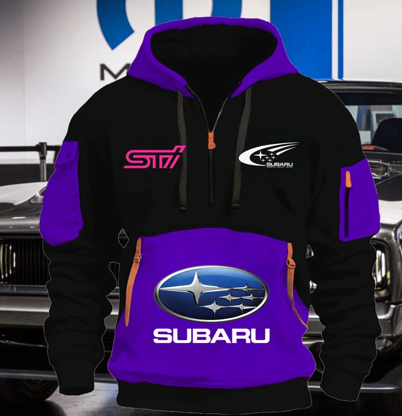Macacão de Corrida SUBARU 2025 // Novo Moletom Masculino de Lã // Tendência Jovem // Modelagem Folgada // Pulôver c/ Vários Bolsos // Moletom Esportivo Casual, tamanhos P-5XG