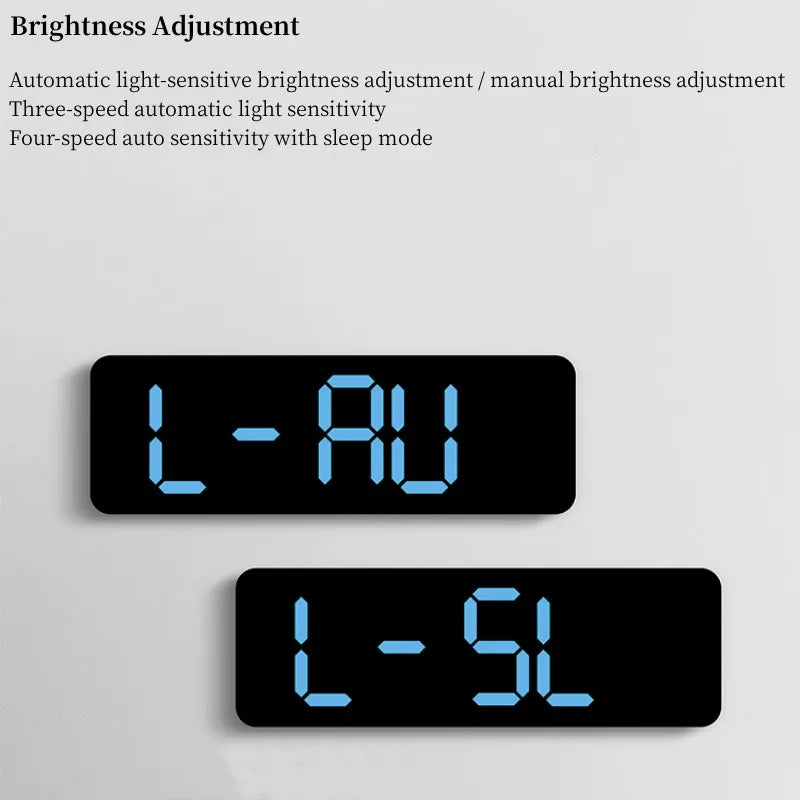 Relógio de Parede Digital Grande de 9 Polegadas // Com Alimentação USB // Temperatura, Umidade, Semana // Dimmer Automático, Horário de Verão // Despertador Eletrônico LED