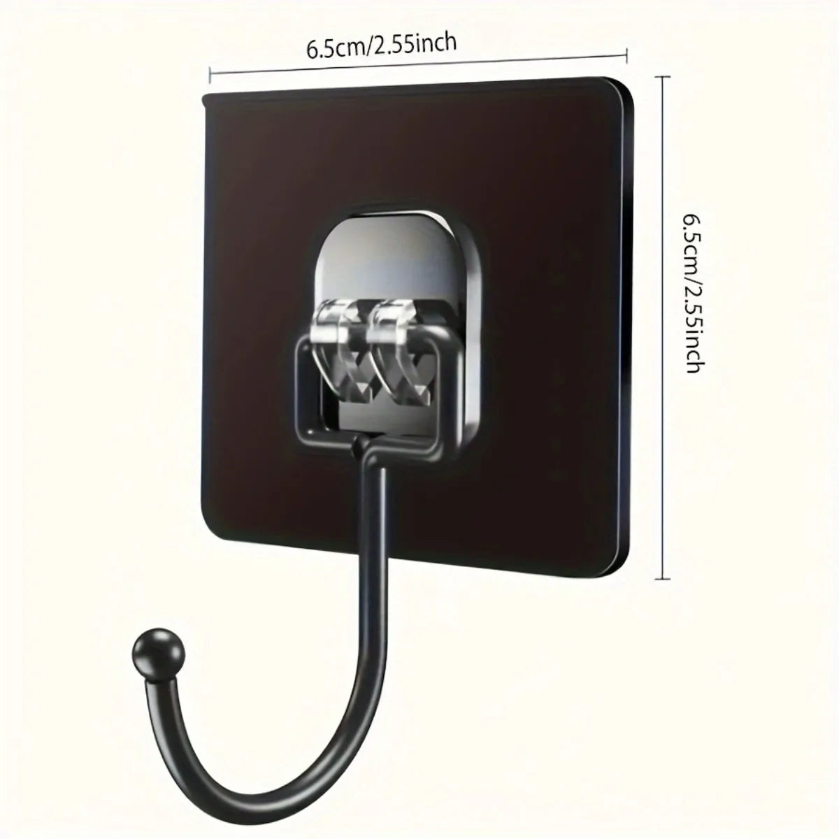 Ganchos Autoadesivos Giratórios à Prova d'Água // Suporte de Adesivo Forte // Gancho de Parede p/ Pendurar // Organizador de Cozinha e Banheiro