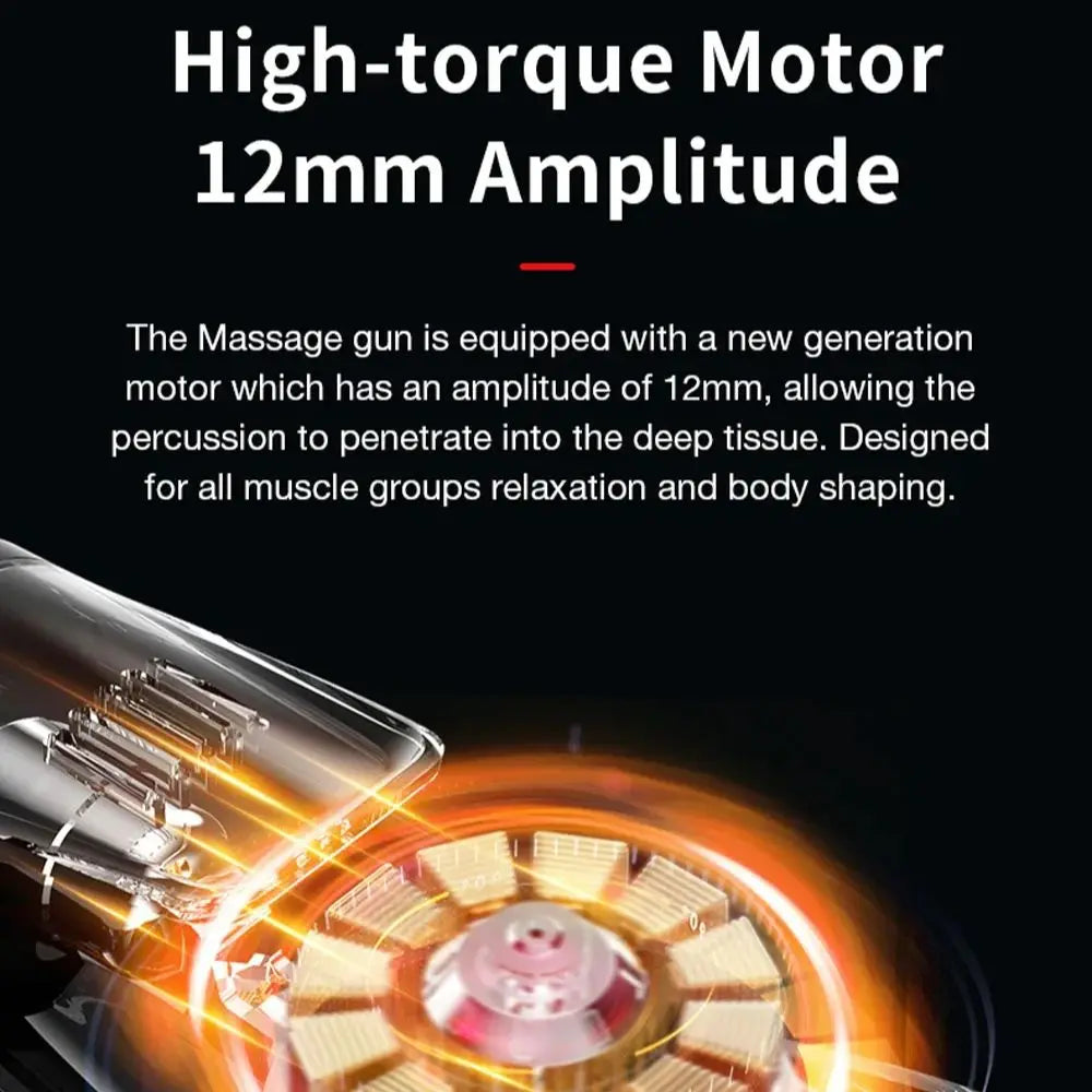 Pistola de Massagem Portátil Percussiva Profissional para Massagem Muscular Profunda // Ideal p/ Relaxamento Corporal, Pescoço e Costas, Fitness e Emagrecimento.