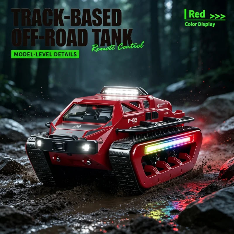 Brinquedo de Controle Remoto JJRC C8840 // Tanque Off-Road c/ Esteiras // Controle Proporcional, Realista, Capaz de Fazer Manobras (Empinar e Rotação 360°) // Ótima Opção de Presente
