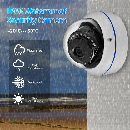 Gadinan Webcam Fisheye Panorama HD 5MP // Rede de Segurança à Prova de Vandalismo // Câmera Wi-Fi Lente de 1,7 mm Grande angular CFTV // Vídeo Vigilância