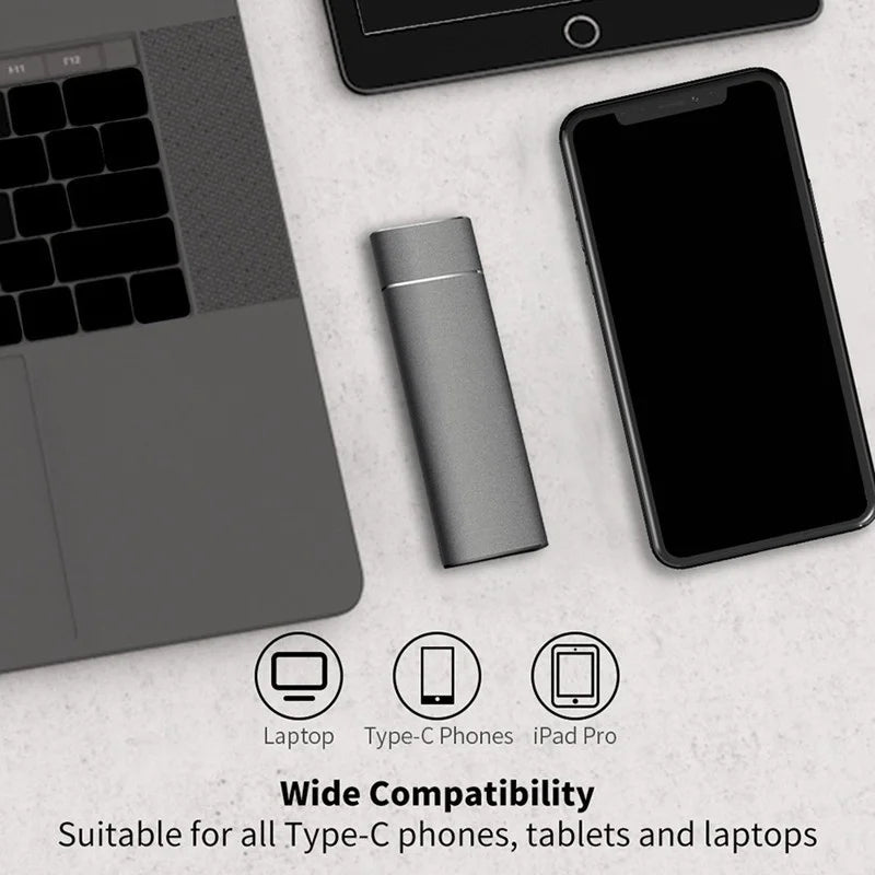 Unidade Externa de Disco Rígido de Alta Velocidade // SSD de 2 TB/20 TB/30 TB c/ Interface tipo C/USB 3.1 // Disco Rígido Portátil p/ PC, Laptop e MAC