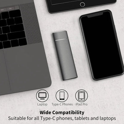 Unidade Externa de Disco Rígido de Alta Velocidade // SSD de 2 TB/20 TB/30 TB c/ Interface tipo C/USB 3.1 // Disco Rígido Portátil p/ PC, Laptop e MAC