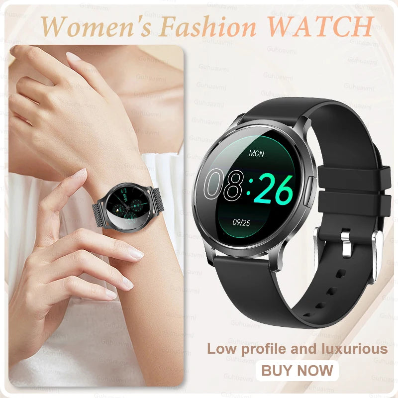 Novo Smartwatch Feminino 2026 // Presente com Tela Touch Completa de 1,32 Polegadas // Funções de Esporte e Fitness // Chamadas Bluetooth e Design Elegante