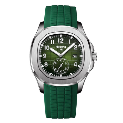 Relógios NIBOSI da Moda p/ Homens // Pulseira de Aço Inoxidável // Relógio Esportivo de Quartzo // Data Ultra Automática // Relógio Casual à Prova d'Água // Relógio Masculino
