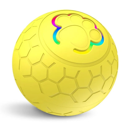 Bola de Brinquedo Inteligente p/ Cães // Eletrônica e Interativa // Com USB // Que Quica e Rola Automaticamente // Com Luzes RGB