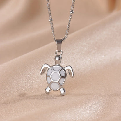 Colares com Pingente de Tartaruga para Mulheres // Nova Moda: Colar Simples c/ Pingente de Tartaruga Marinha