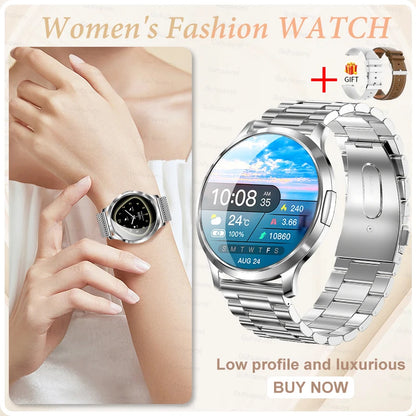 Novo Smartwatch Feminino 2026 // Presente com Tela Touch Completa de 1,32 Polegadas // Funções de Esporte e Fitness // Chamadas Bluetooth e Design Elegante