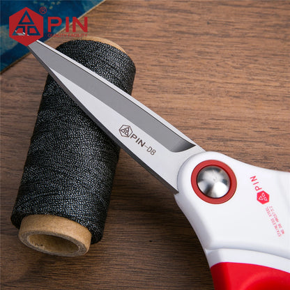 Tesoura Industrial Resistente PIN 20 cm – Tesoura Multiuso Afiada e Antiferrugem em Aço Inoxidável para Couro, Corda, Tecido e Plástico