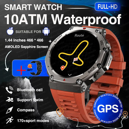 Relógio inteligente T-Rex 3 original militar com GPS para natação, masculino, para Xiaomi, 10ATM, IP69K, à prova d'água, pulseira com 170 GPS esportivo integrado