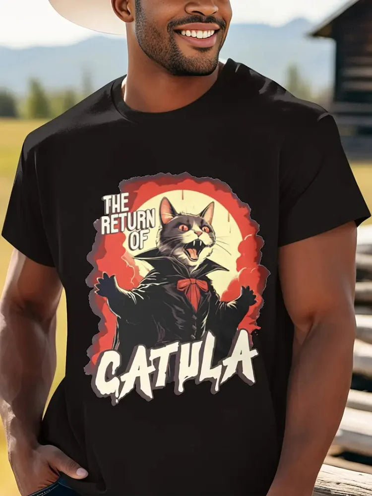 Camiseta Masculina de Verão Criativa // Com Gola Redonda e Manga Curta // Estampa de Cubo Mágico Derretendo // Modelo Casual e Moderno // Ideal p/ Atividades ao Ar Livre.