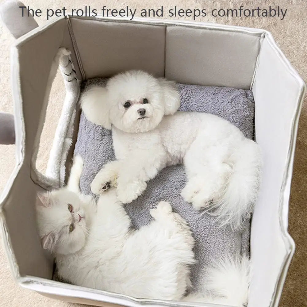 Casinha Dupla p/ Cães e Gatos // Dobrável, Macia e Aconchegante // Com Espuma Viscoelástica 30D de Alta Elasticidade // Almofada Removível e Base Antiderrapante.