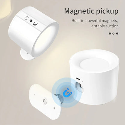 Luz Noturna LED Magnética Recarregável // Luzes de Leitura Controle Remoto por Toque // Arandelas de Parede // Holofote p/ Armário // Lâmpada de Parede Noturna