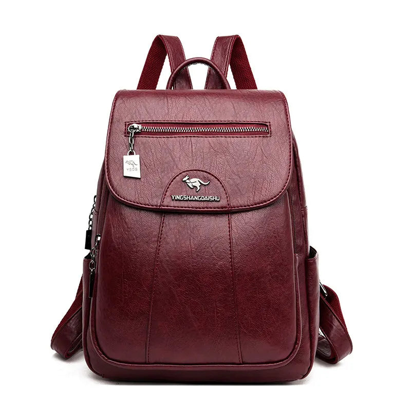 Hot Sell Women Soft Leather Backpacks Vintage Female Shoulder Bags Sac a Dos Casual Travel Ladies Bagpack Mochilas School Bags