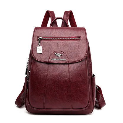 Hot Sell Women Soft Leather Backpacks Vintage Female Shoulder Bags Sac a Dos Casual Travel Ladies Bagpack Mochilas School Bags