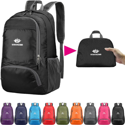 Mochila Dobrável Ultra Leve ao Ar Livre 23L // Mochila Grande Dobrável p/ Caminhadas / Viagens / Montanhismo // Pra Você que Gosta de Aventura!!!