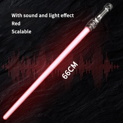 Espada de Brinquedo Colorida e Brilhante // Espada Laser // Sabre de Luz Vermelho e Azul // Sabre Duplo Telescópico c/ Música, p/ Cosplay // Brinquedo Infantil Incrível c/ Luzes Piscantes.