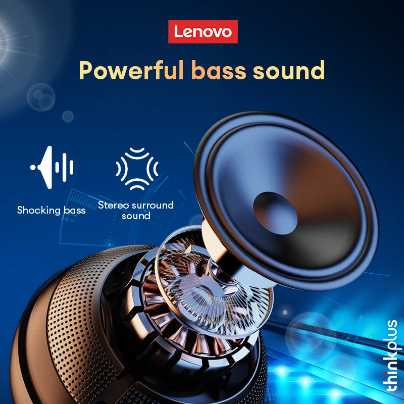 Alto-Falante Externo de Longa Duração Original Lenovo TS5 Bluetooth V5.3 // Alto-Falante Subwoofer Reprodutor de Som Surround Portátil