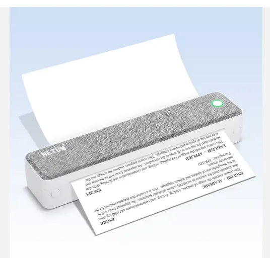 Impressora Térmica Portátil Recarregável Bluetooth A4 // Para Viagens de Negócios // Sem Tinta // 203 DPI // Modelo LT-P10