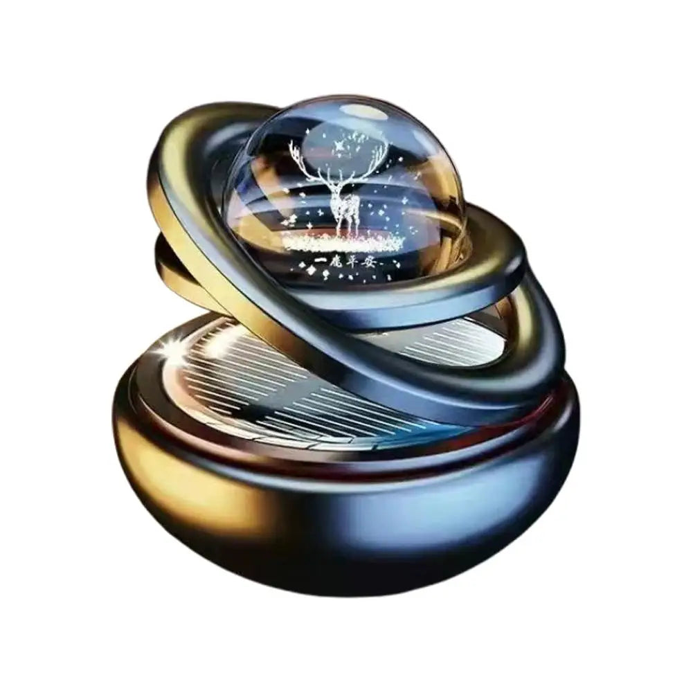 Difusor de Aromaterapia Giratório para Carro (Movido a Energia Solar) // Aromatizador e Perfumador de Ambiente Interno (Sem Pastilha)