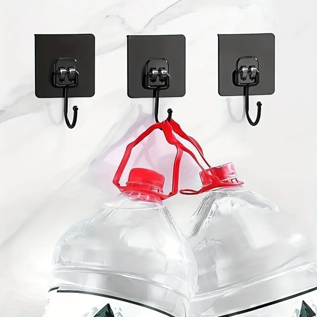 Ganchos Autoadesivos Giratórios à Prova d'Água // Suporte de Adesivo Forte // Gancho de Parede p/ Pendurar // Organizador de Cozinha e Banheiro