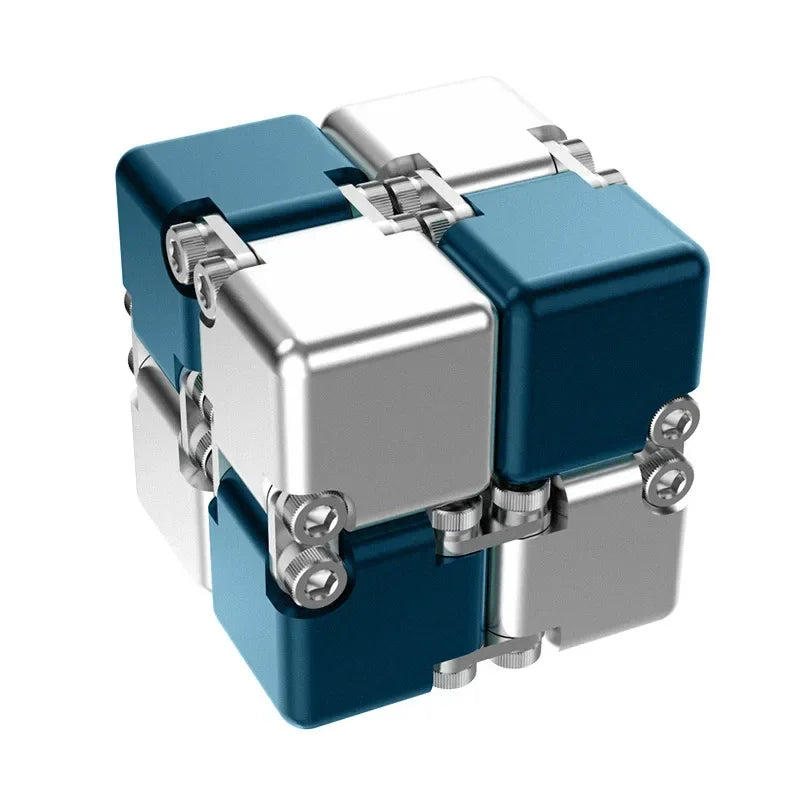 Cubo Mágico Infinito de Metal c/ Design Moderno // Novo, Único e Aprimorado // Desmontável e Montável // Brinquedo p/ Desenvolvimento de Inteligência e Alívio de Estresse